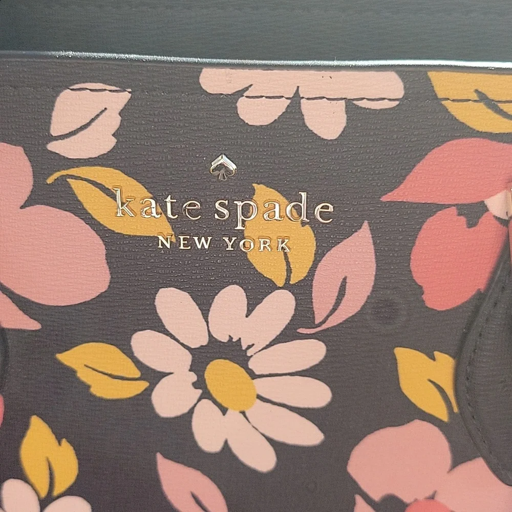 Kate Spade road trip floral blue multi small satchel